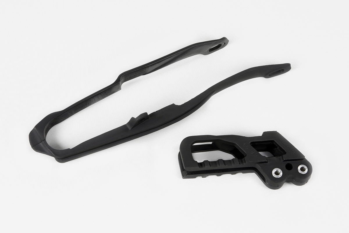 UFO Chain Slider & Guide Kit Honda CR 125 CR 250 2000 - 2004 CRF 250 R 04 ONLY CRF 450 R 2002 - 04, Black