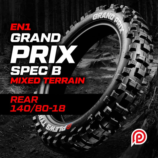 Plews Tyres EN1 Grand Prix Spec B (15 mm grips) 140 / 80 - 18 Rear