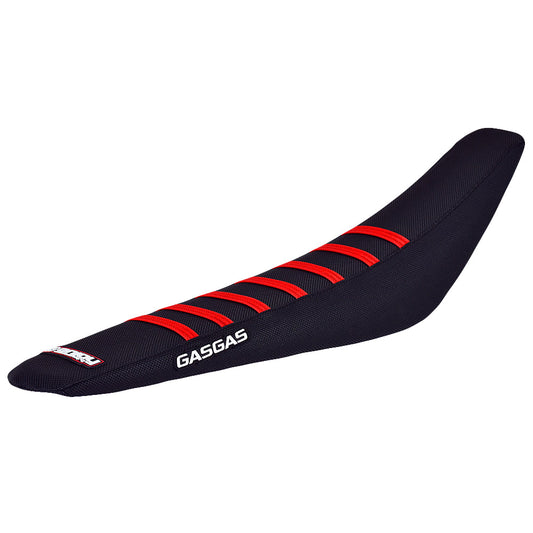 Enjoy Manufacturing Gas Gas seat cover MC 65 2024 - 2025 Ribbed Logo, Black / Red