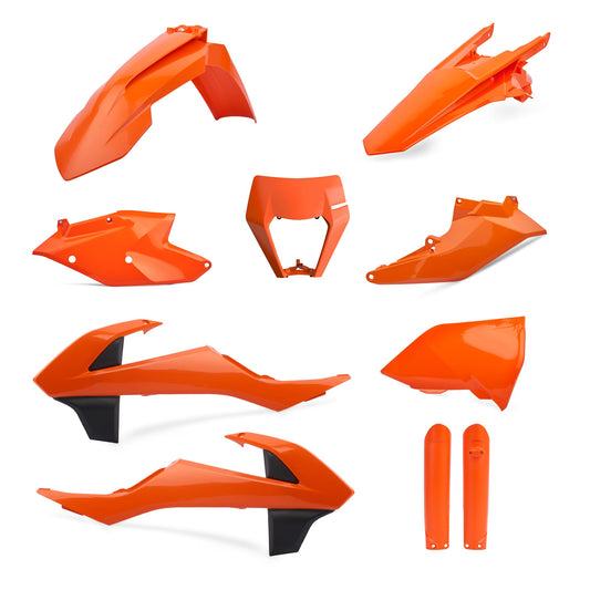 Polisport KTM Plastic Kit with Fork Guards EXC EXCF 2017 - 2019, All Orange