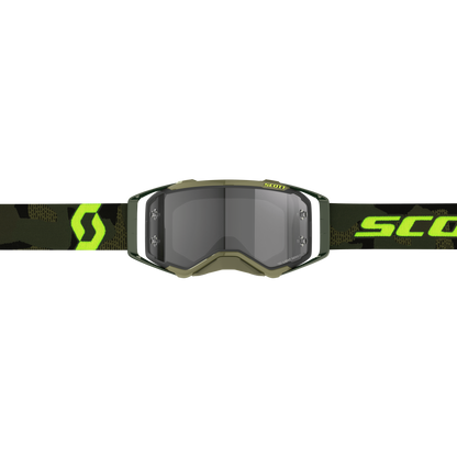 Scott Prospect Goggle, Kaki Green / Neon Yellow - Light Sensitive Works Lens