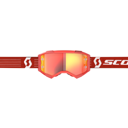 Scott Fury Goggles, Bright Red - Orange Chrome Works Lens