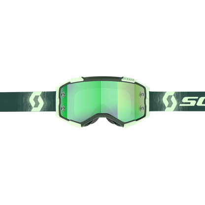 Scott Fury Goggles, Dark Green / Mint Green - Green Chrome Works Lens