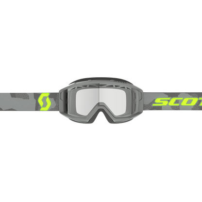 Scott Primal Enduro Goggles, Light Grey / Neon Yellow - Clear Works Lens