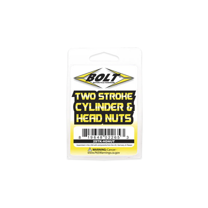 Bolt Motorcycle Hardware Universal 2 stroke cylinder and head nuts
