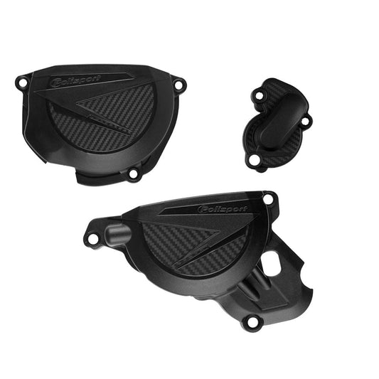 Polisport Beta Clutch, Ignition & Water Pump Cover Kit RR 350 390 430 480 2020 - 2024 RR X Pro 2025 - 2026, Black