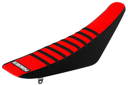 Enjoy Manufacturing Honda Seat Cover CR 125 1993 - 1997 CR 250 1992 - 1996 Ribbed, Black / Red / Black