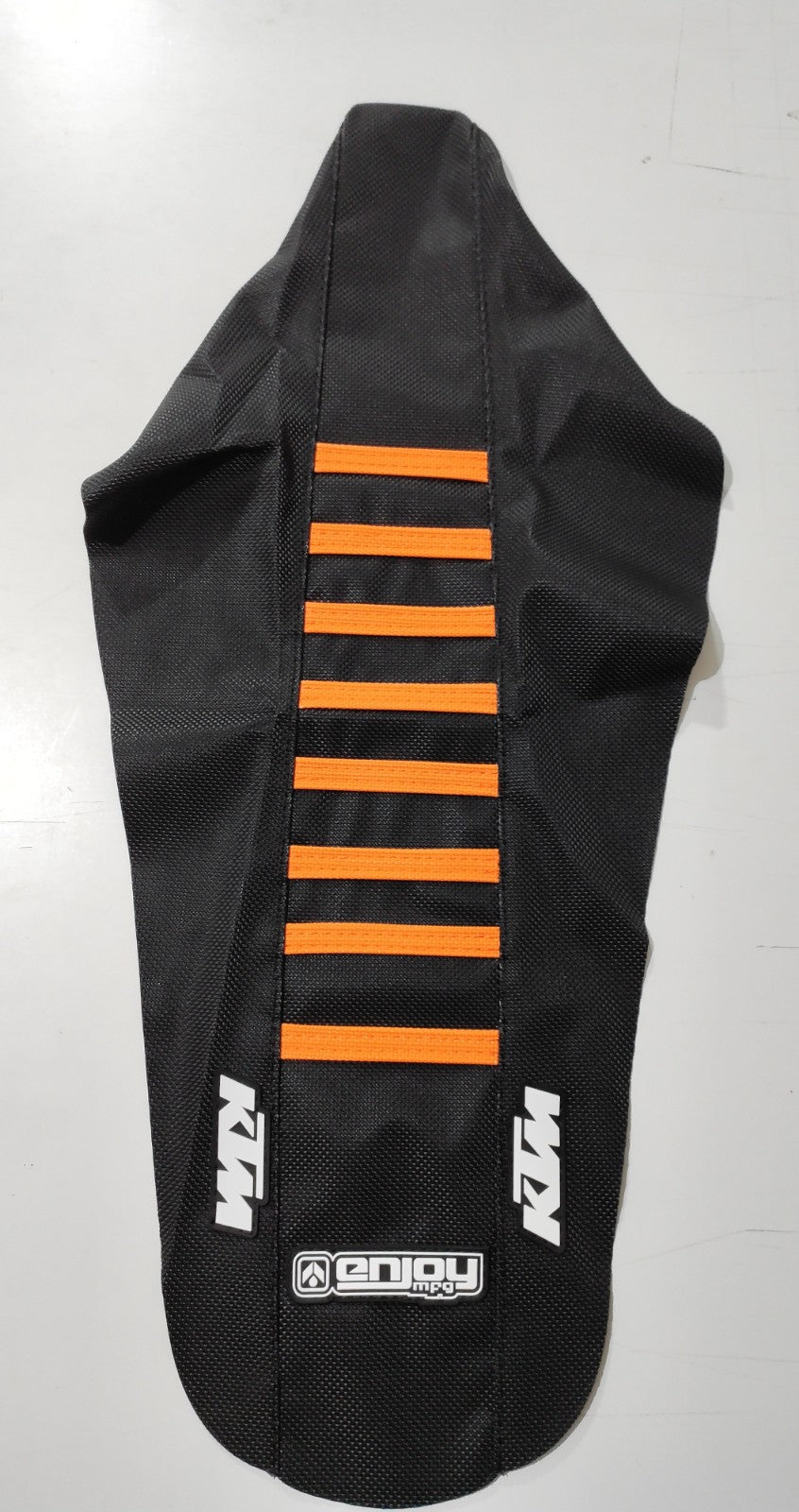 Enjoy Manufacturing KTM Seat Cover SX 65 2024 - 2025 Ribbed Logo, Black Orange