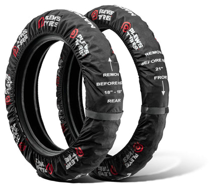Plews Tyres - Factory Tyre Wraps - size 12" front  - 19" / 18" rear