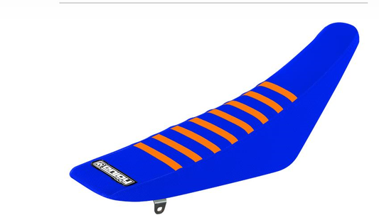 Enjoy Manufacturing KTM Seat Cover SX 50 2024 - 2025 Ribbed, Blue / Orange