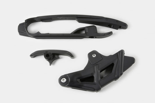 UFO Chain Slider & Guide Kit KTM Husqvarna SX SXF TC FC 2016 - 2022 SX TC 250 2017 - 22 TE FE 17 - 2023, Black