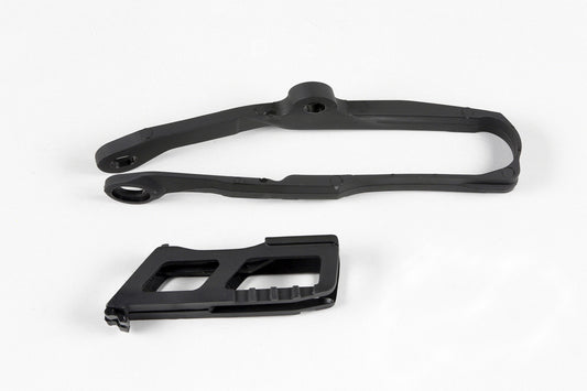 UFO Chain Slider & Guide Kit Kawasaki KXF 250 2017 - 2020 KXF 450 2016 - 2018, Black
