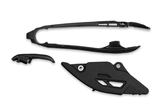 UFO Chain Slider & Guide Kit KTM Husqvarna Gas Gas SX SXF TC FC EXC EXCF TE FE MC MCF EC ECF 2025 - 2027, Black