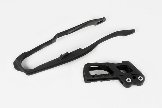 UFO Chain Slider & Guide Kit Honda CR 125 CR 250 2000 - 2004 CRF 250 R 04 ONLY CRF 450 R 2002 - 04, Black