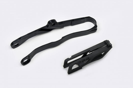 UFO Chain Slider & Guide Kit Kawasaki KX 250 2021 - 2027 KX 450 2019 - 27, Black