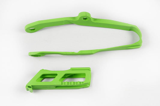 UFO Chain Slider & Guide Kit Kawasaki KXF 250 2017 - 2020 KXF 450 2016 - 2018, Green