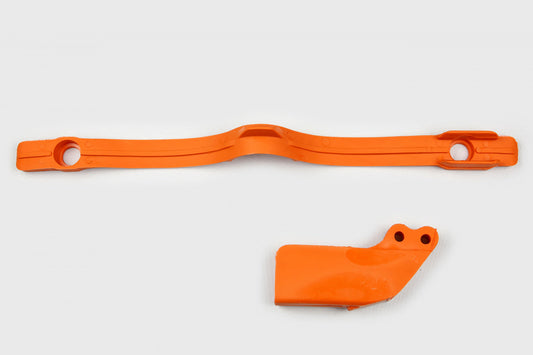 UFO Chain Slider & Guide Kit KTM SX SXF 1997 - 2006 EXC EXCF 97 - 2007, Orange