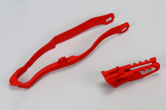 UFO Chain Slider & Guide Kit Honda CRF 250 R 2014 - 2017 CRF 450 R 2013 - 2016, Red