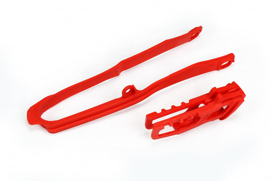 UFO Chain Slider & Guide Kit Honda CRF 250 R 2018 - 2019 CRF 450 R 2017 - 2018, Red