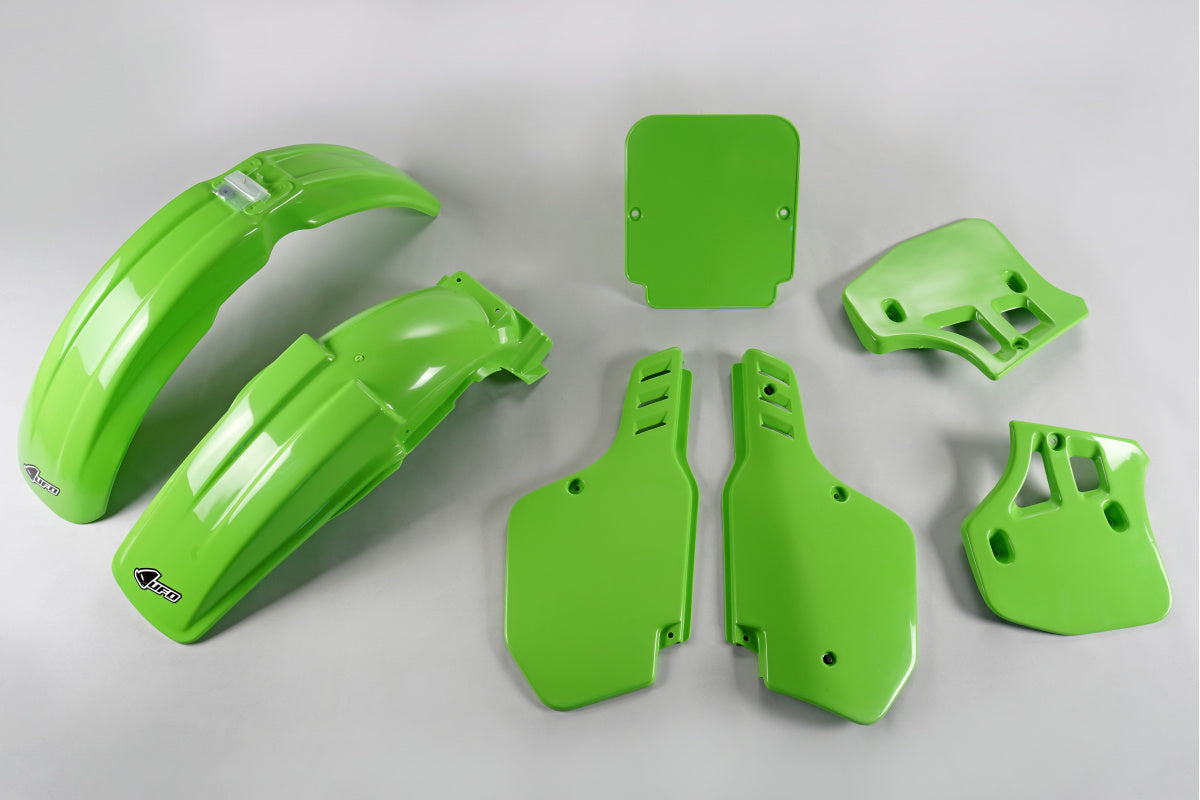 UFO Plastic Kit Kawasaki KX 250 KX 500 1988, OEM Green