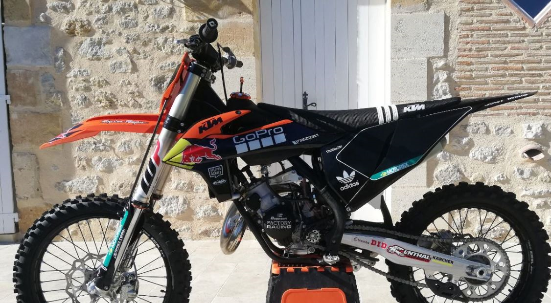 Enjoy Manufacturing KTM Graphics Kit SX SXF 2016 - 2018 SX 250 2017 - 18, Troy Lee Designs GoPro Black