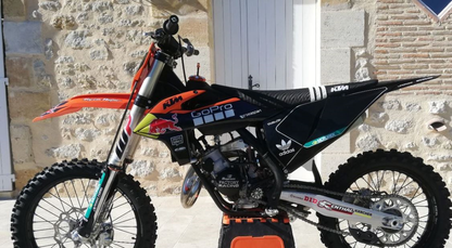 Enjoy Manufacturing KTM Graphics Kit SX SXF 2016 - 2018 SX 250 2017 - 18, Troy Lee Designs GoPro Black